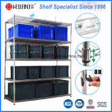 NSF 5 Tiers Heavy Duty Steel Wire Storage Bin Rack for Warehouse